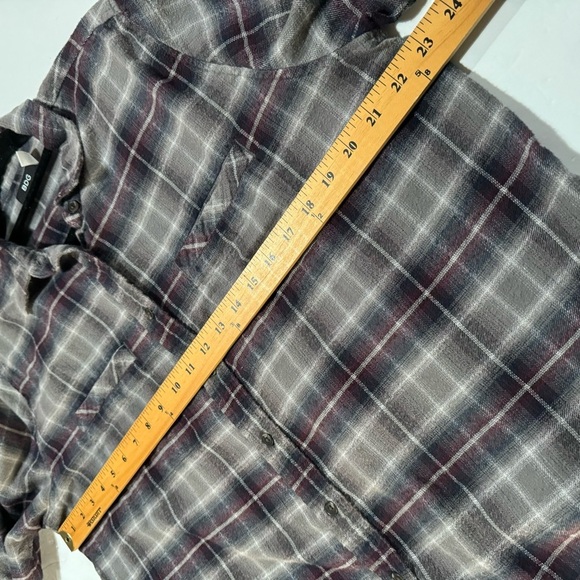 urban outfitters plaid flannel button-down long sleeve shirt boyfriend fit small - Picture 11 of 15